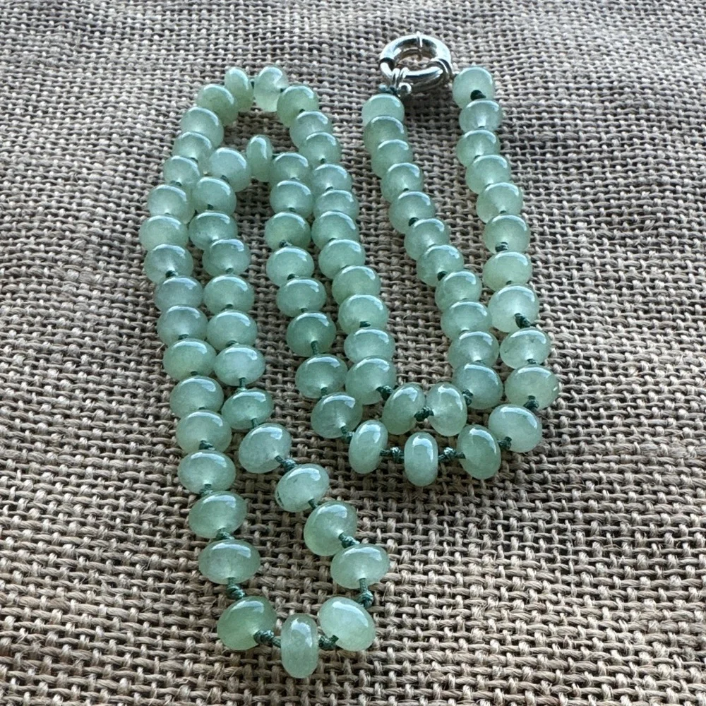 Necklace Elegant Green Aventurine Beaded Necklace New